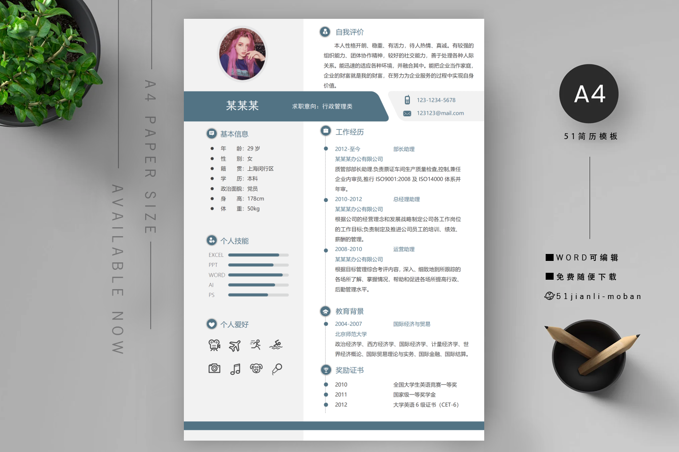 会计专业工作简历表(5篇)