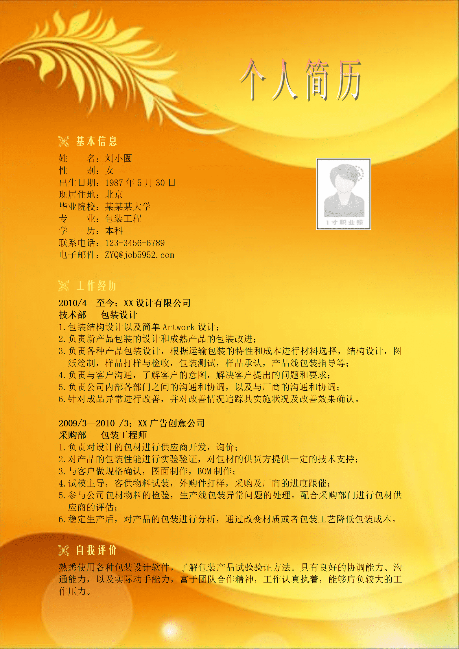 qiyey-00042包装工程专业模板/
