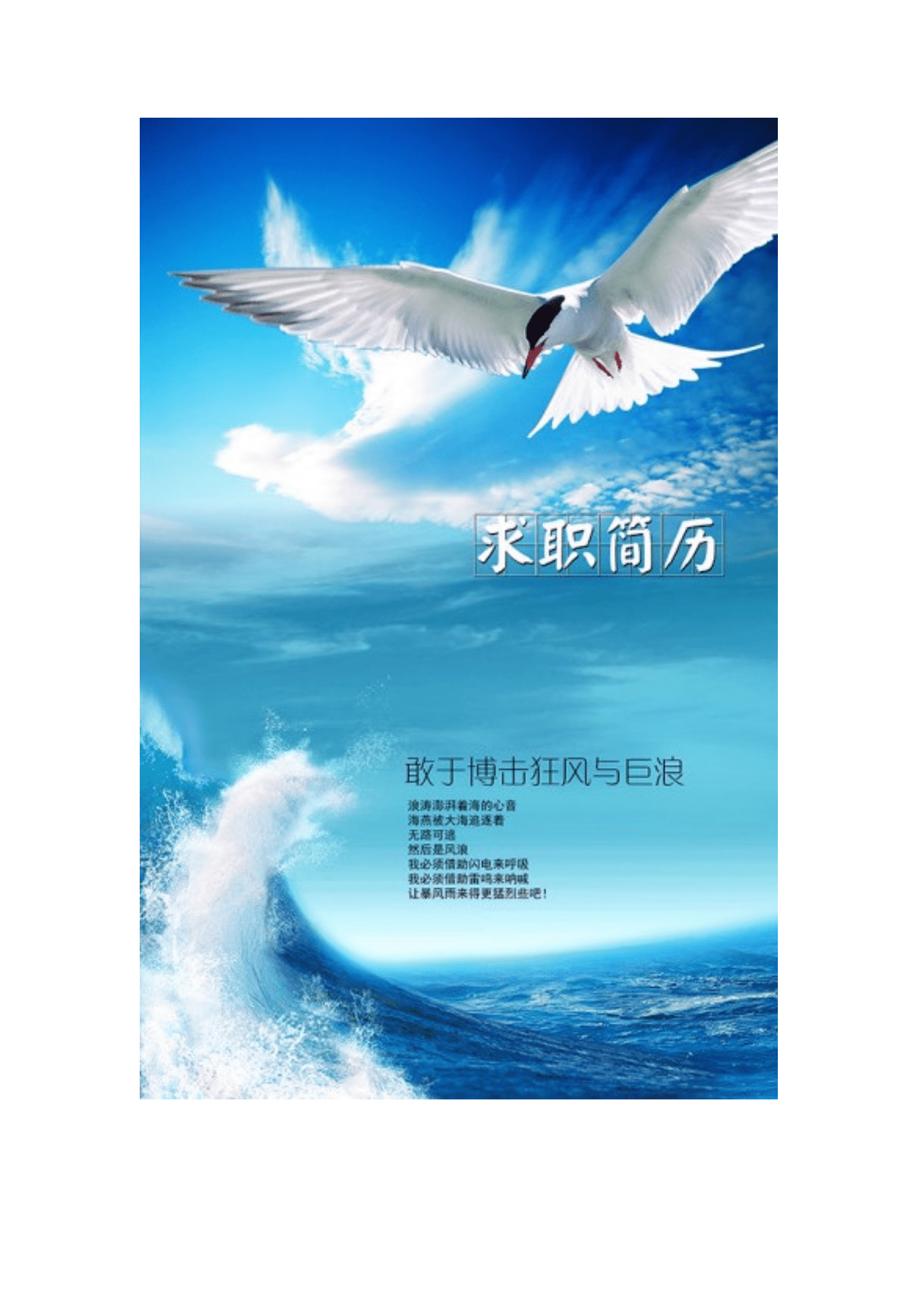 qiyefm-00035个人简历模板封面图/