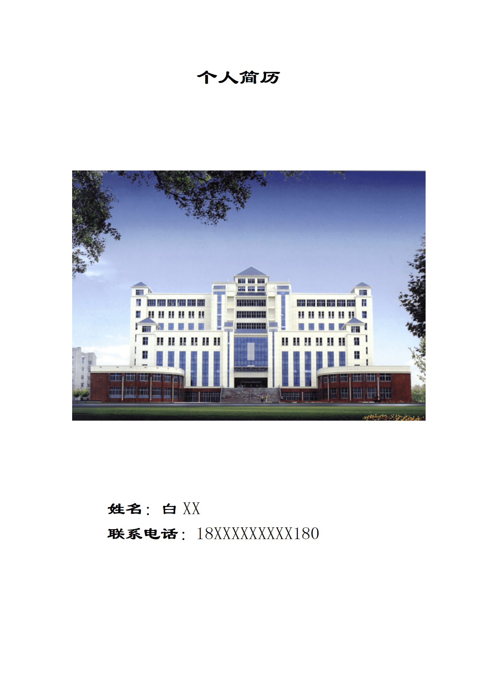 qiyey-00040白XX安全工程师职业简历模板/