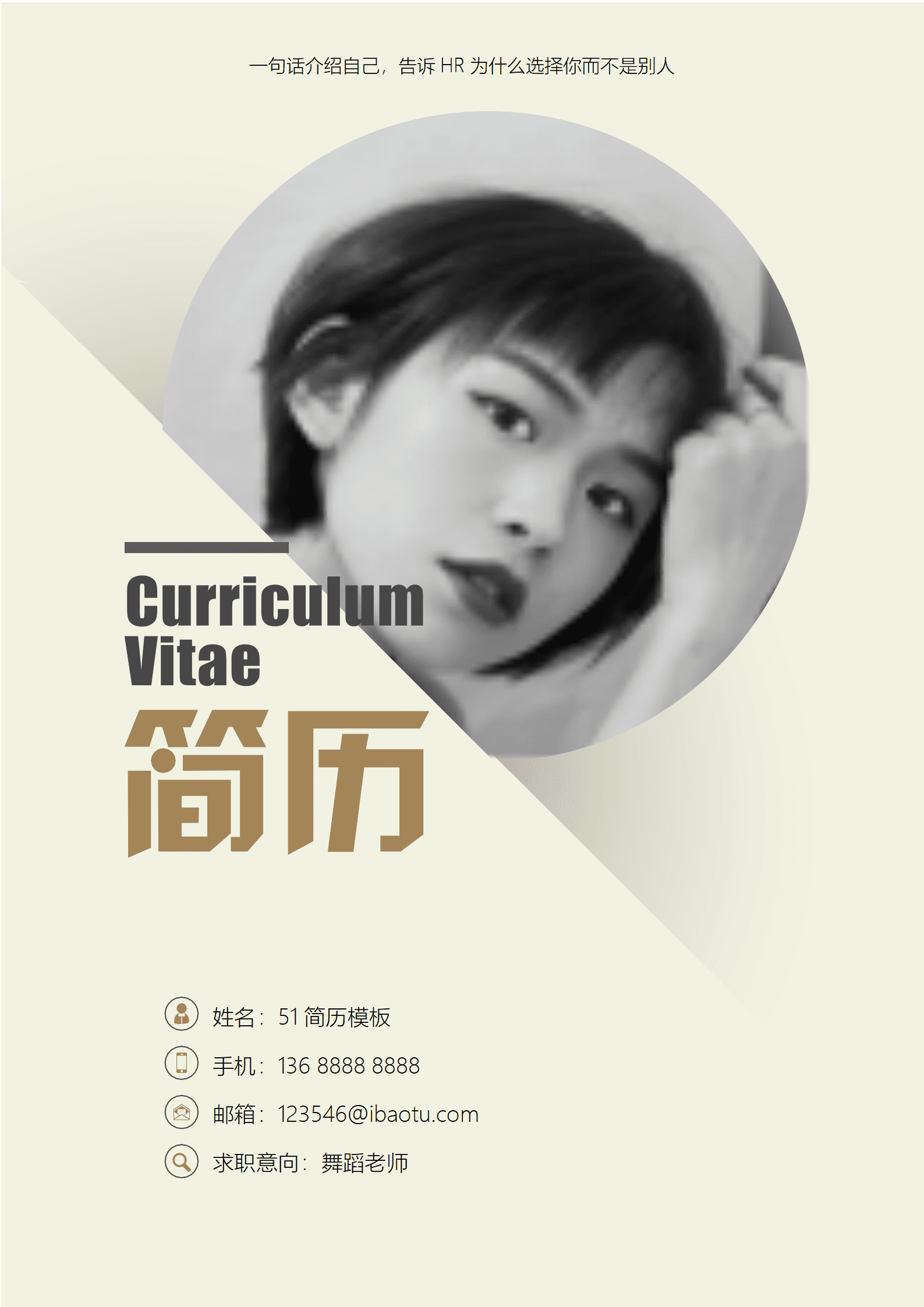 BYDS-00297两页简历模板免费下载/