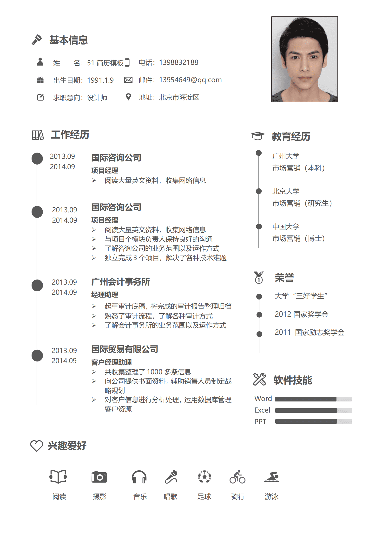 BYDS-00219简历模板带封面封底/