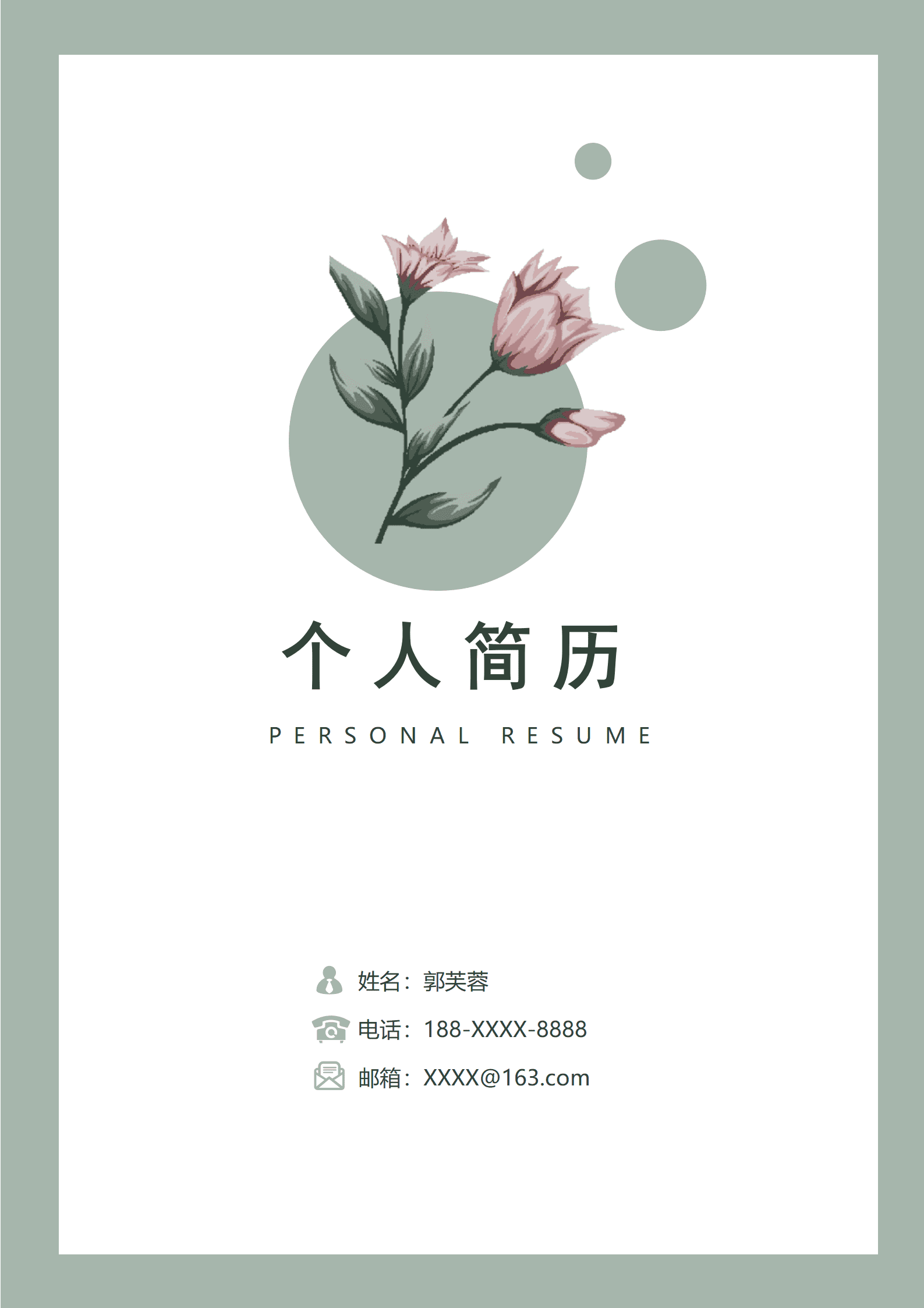 BYDS-00338莫兰迪风格简历精美模板多页/