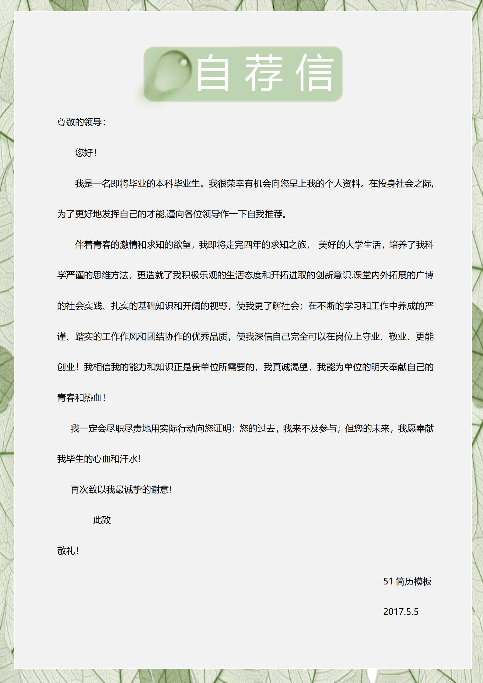 BYDS-00404素雅简历模板带封面/