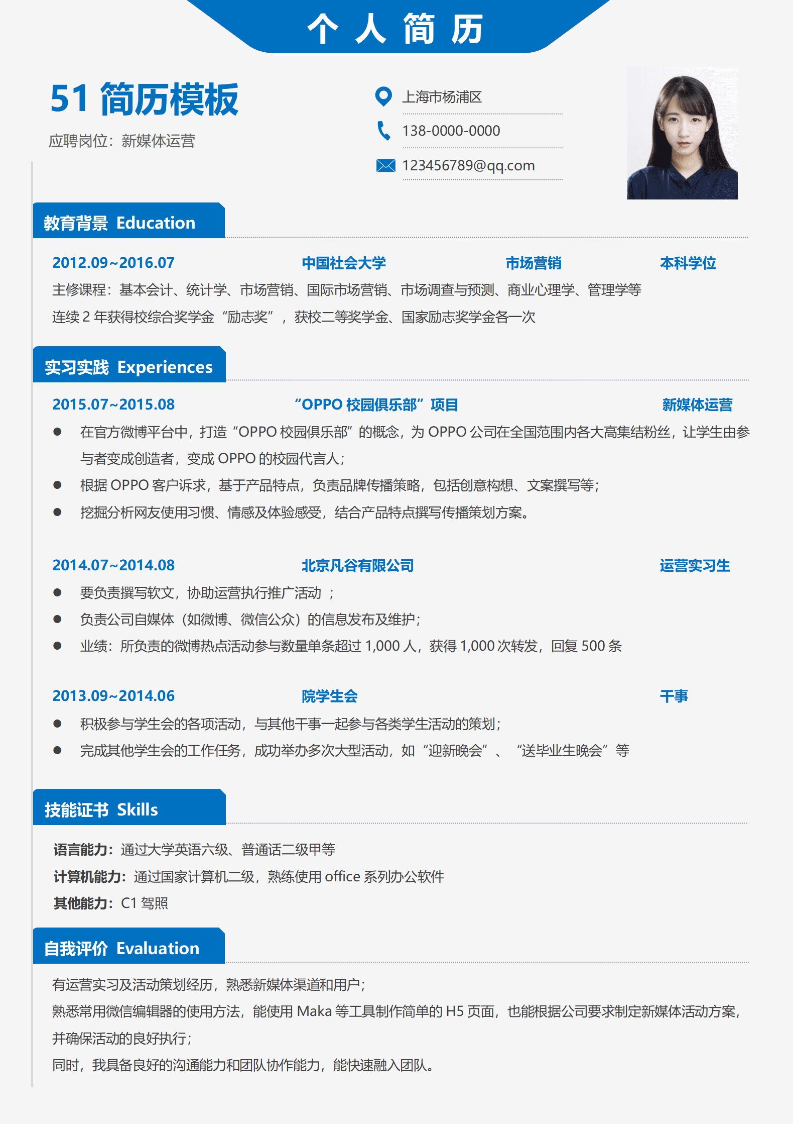 JYDY-00045博士毕业简历模板下载/