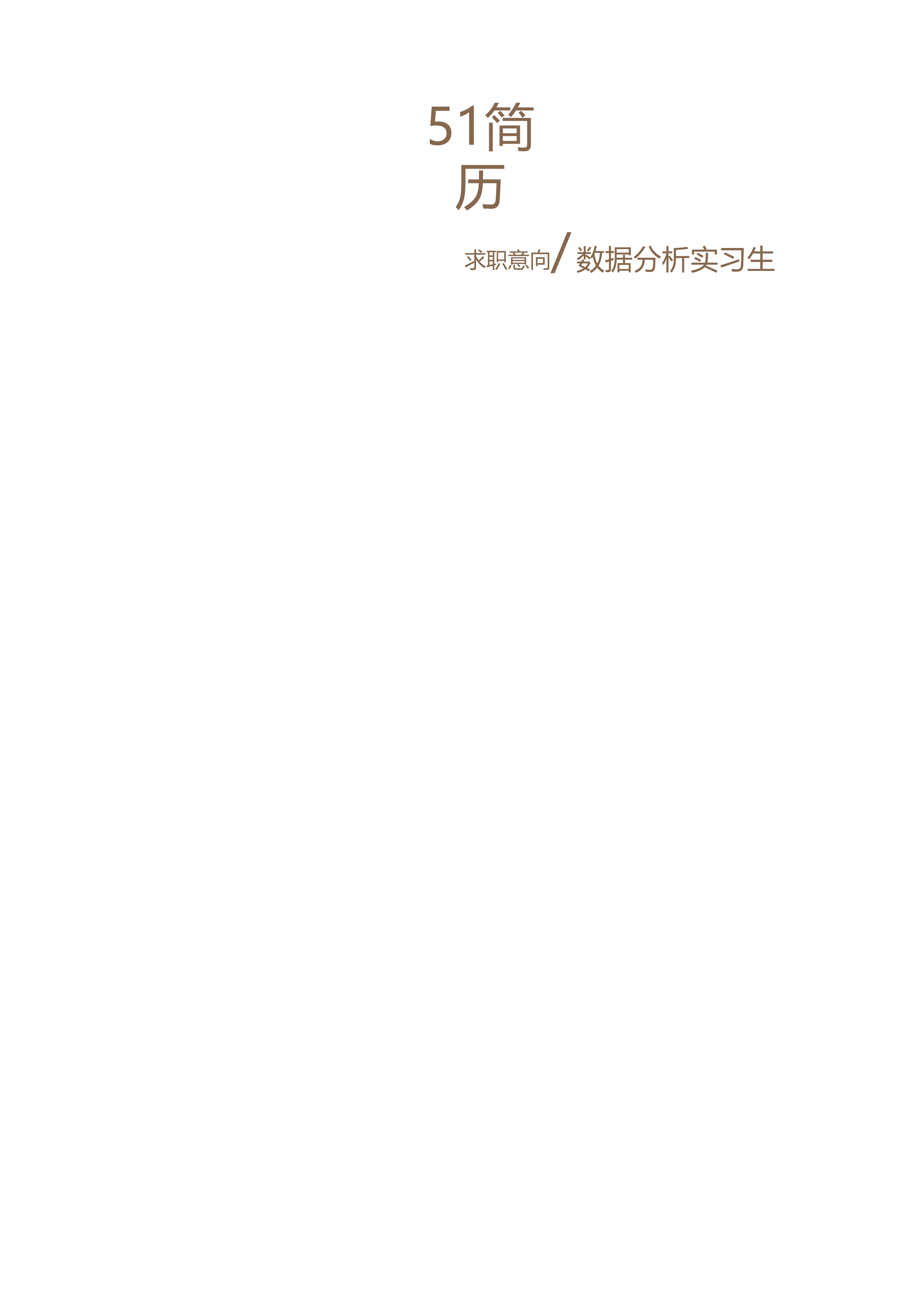 ELLY-4015简约数据分析师word个人简历模板/